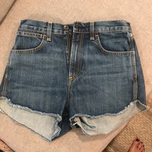 High waisted jean shorts